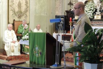 Il discorso di ringraziamento del sindaco Enrico Sacchi